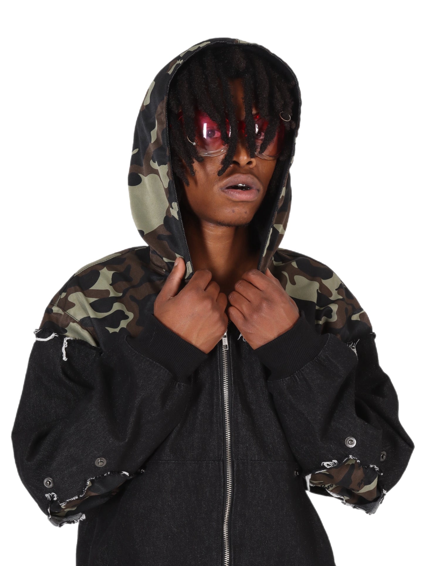 Camo Zip Jacket Dark Gray