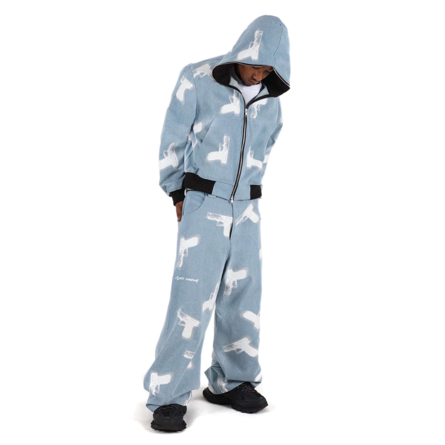 GLOCKS Full Zip Jacket Light Blue