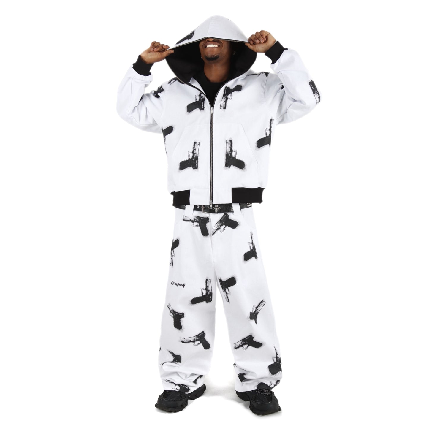GLOCKS Full Zip Jacket White