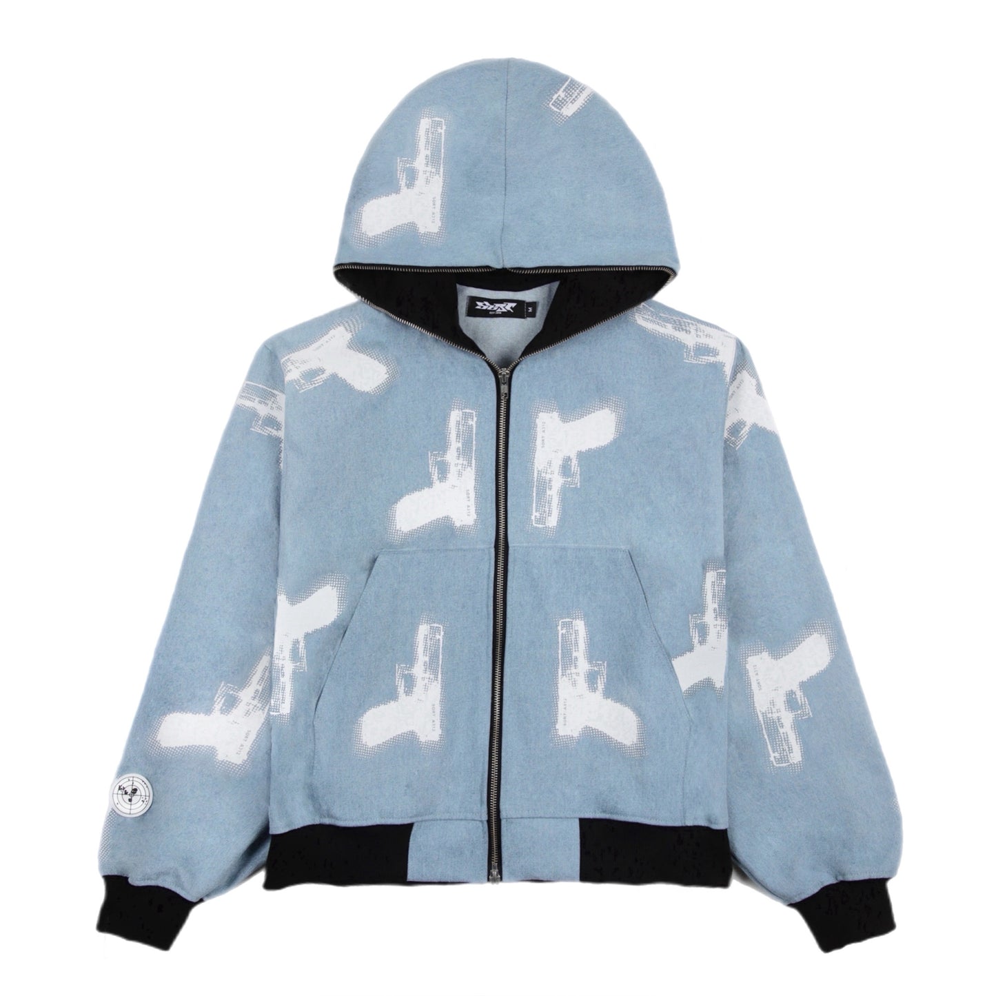GLOCKS Full Zip Jacket Light Blue