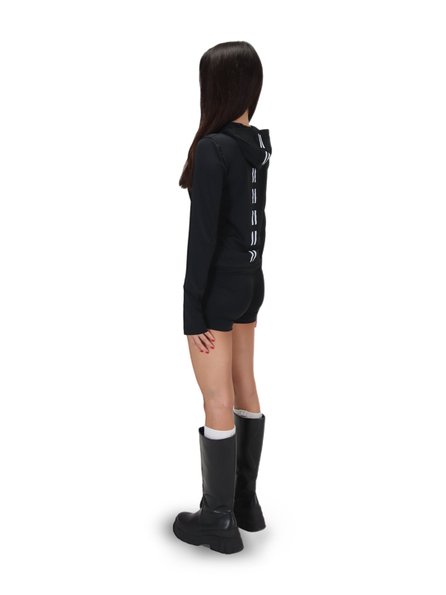 Way Suit (Slim Hoodie + Shorts) Black