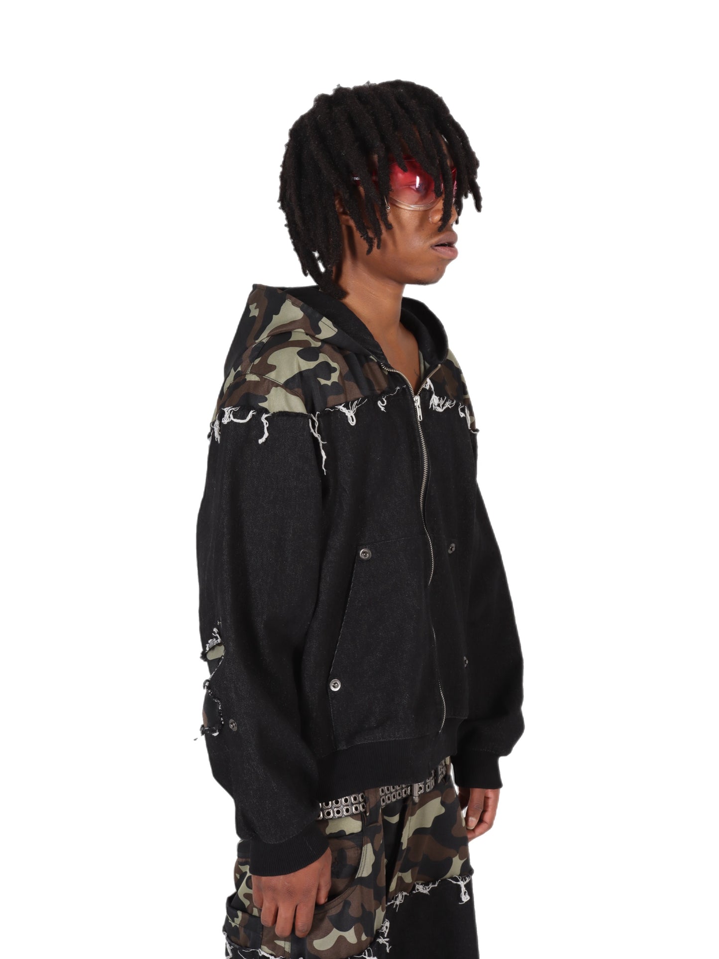 Camo Zip Jacket Dark Gray