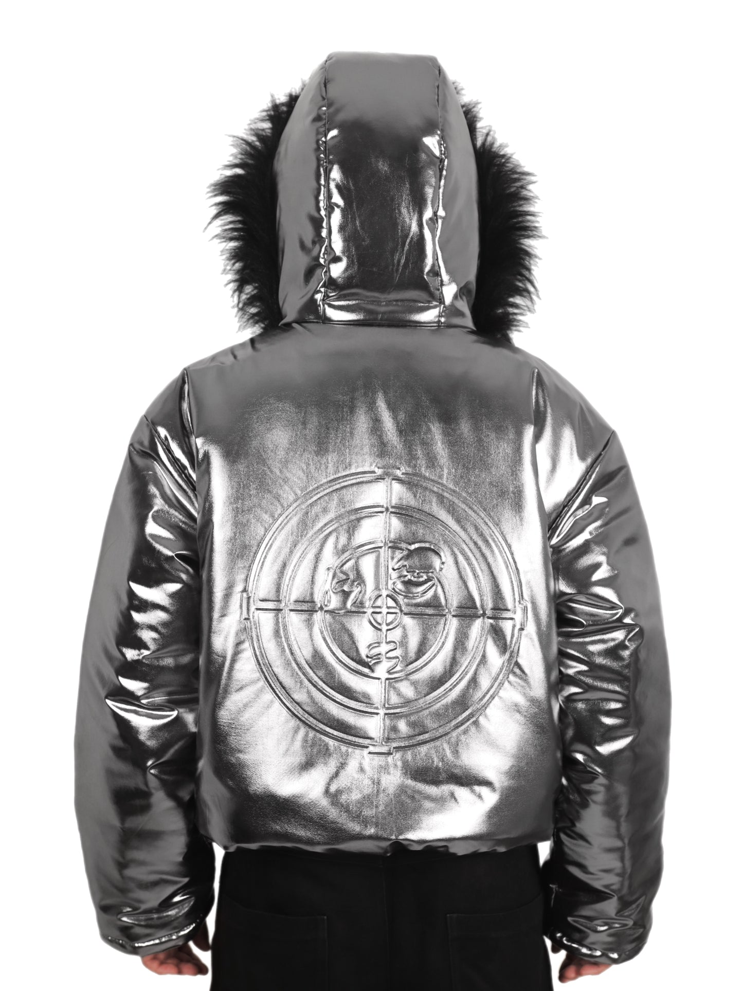 Chrome Puffer Jacket Silver
