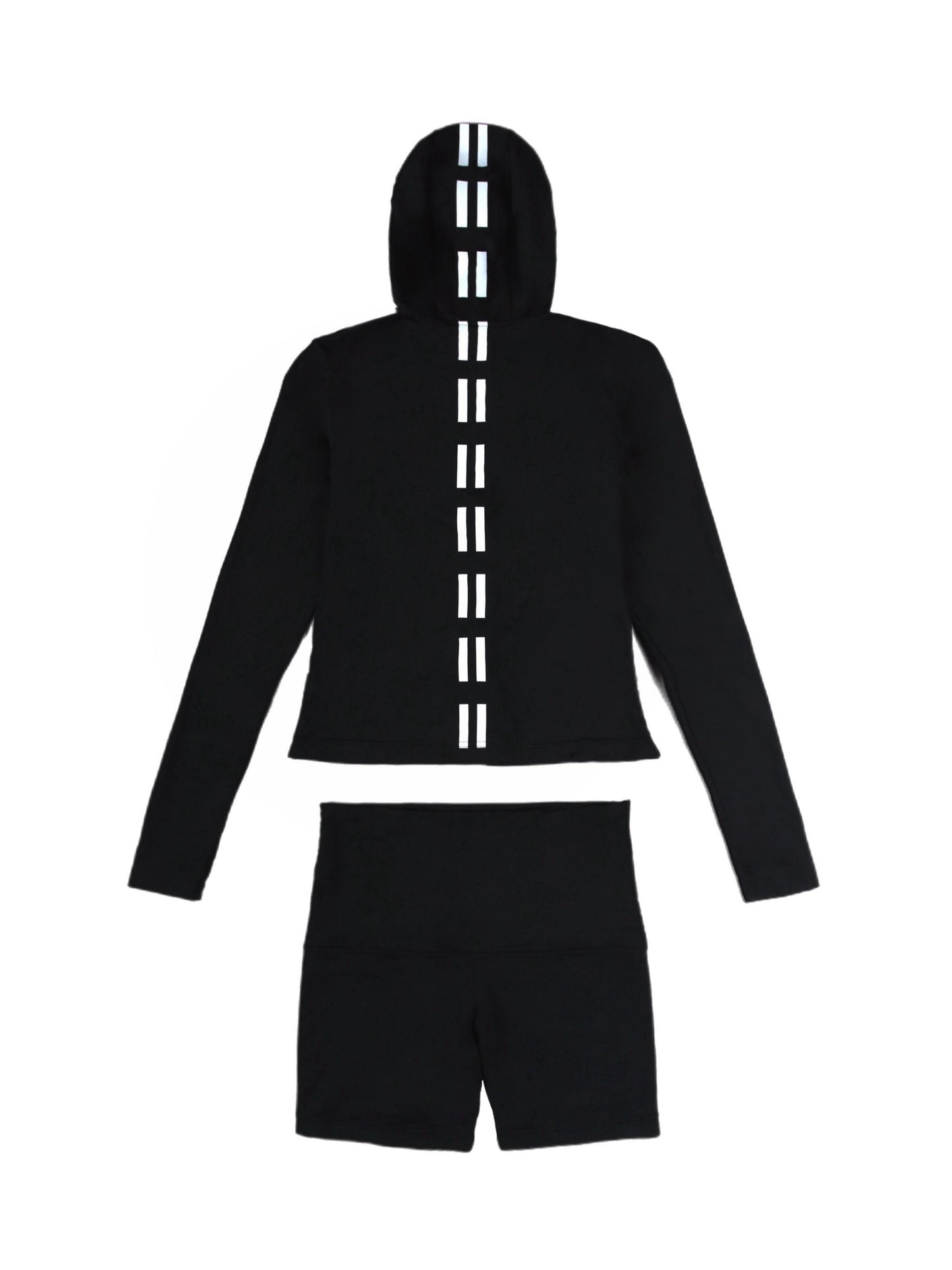 Way Suit (Slim Hoodie + Shorts) Black