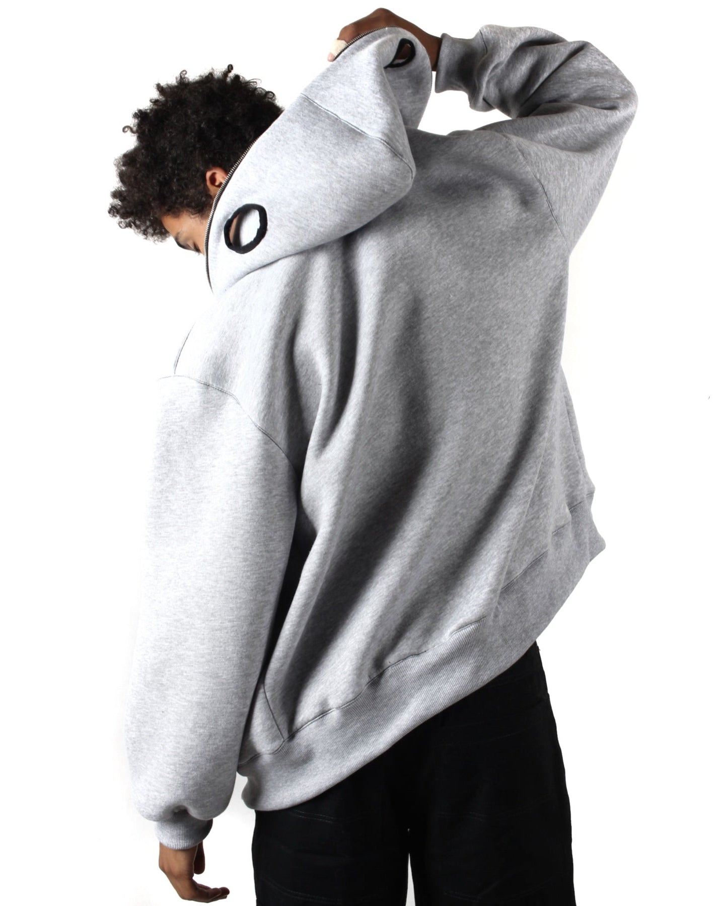 EYES Full Zip Hoodie Gray Marl