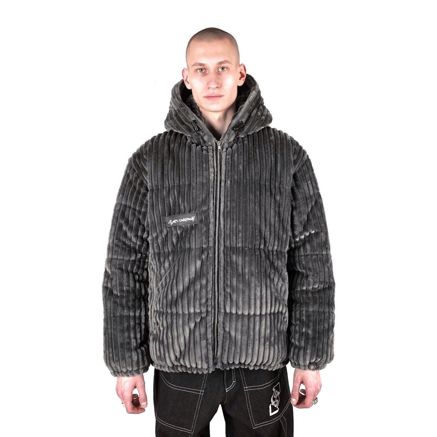OG FLUFFY 2.0 Plush Puffer Jacket Gray
