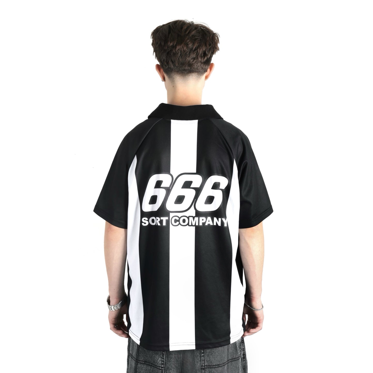 OUTSIDER Jersey Tee Black/White