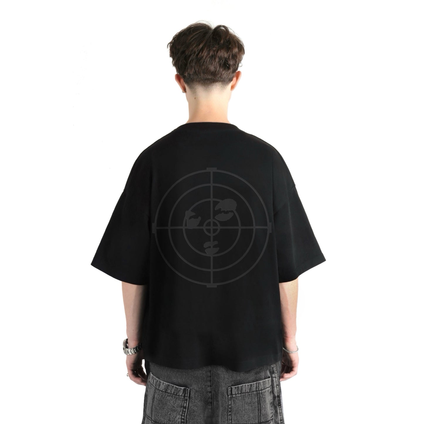 DARK REAL TARGET Boxy Tee Black