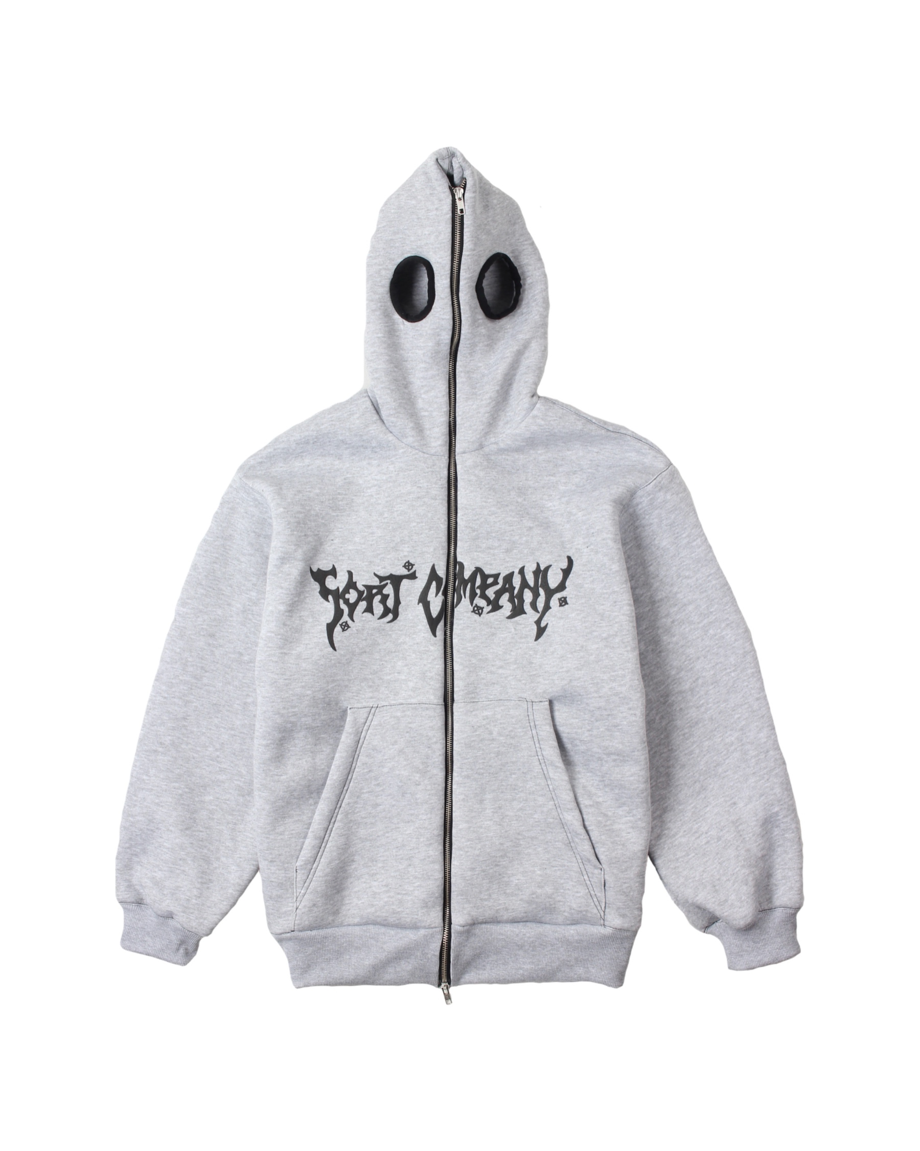EYES Full Zip Hoodie Gray Marl – Sort Company EYES Full Zip Hoodie Gray Marl – Sort Company