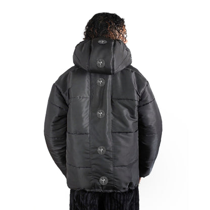 HIDDEN T Puffer Jacket Black
