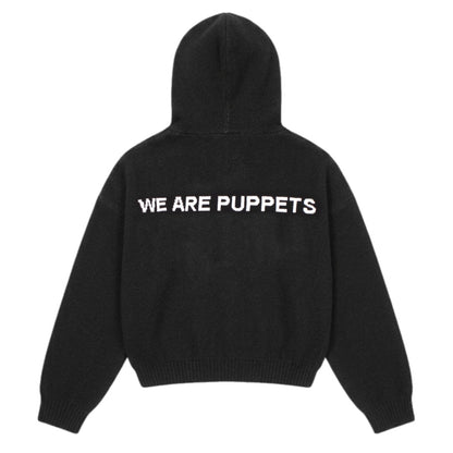 PUPPETS Knit Hoodie Black