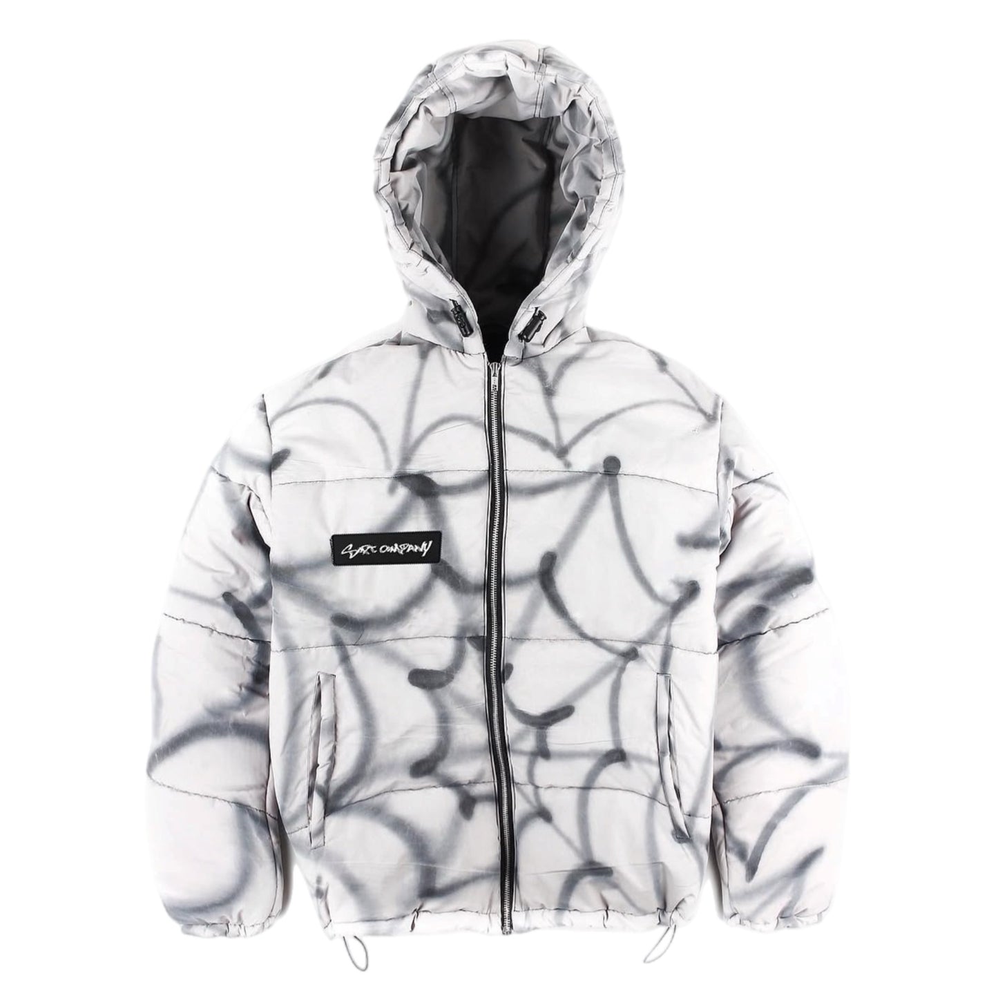 OG FLUFFY Plush Puffer Jacket Black