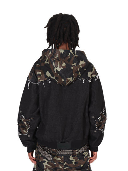 Camo Zip Jacket Dark Gray