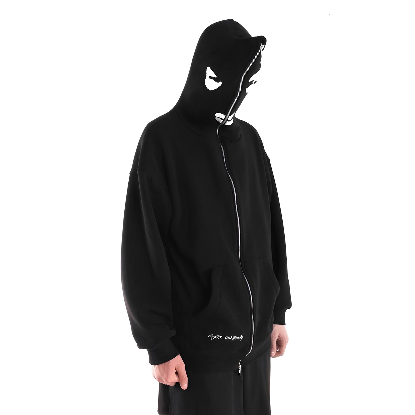 W.O.F. Full Zip Hoodie Black