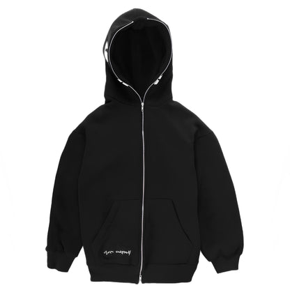 W.O.F. Full Zip Hoodie Black