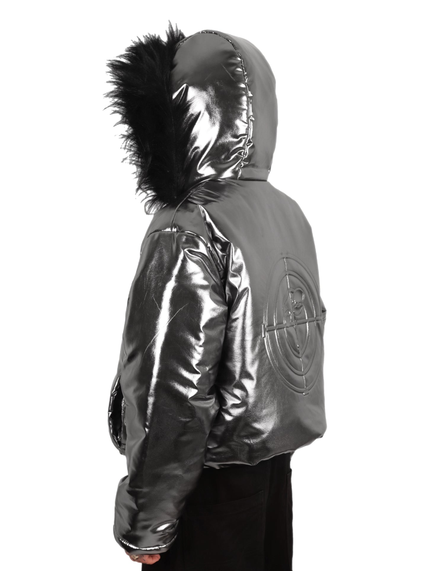 Chrome Puffer Jacket Silver