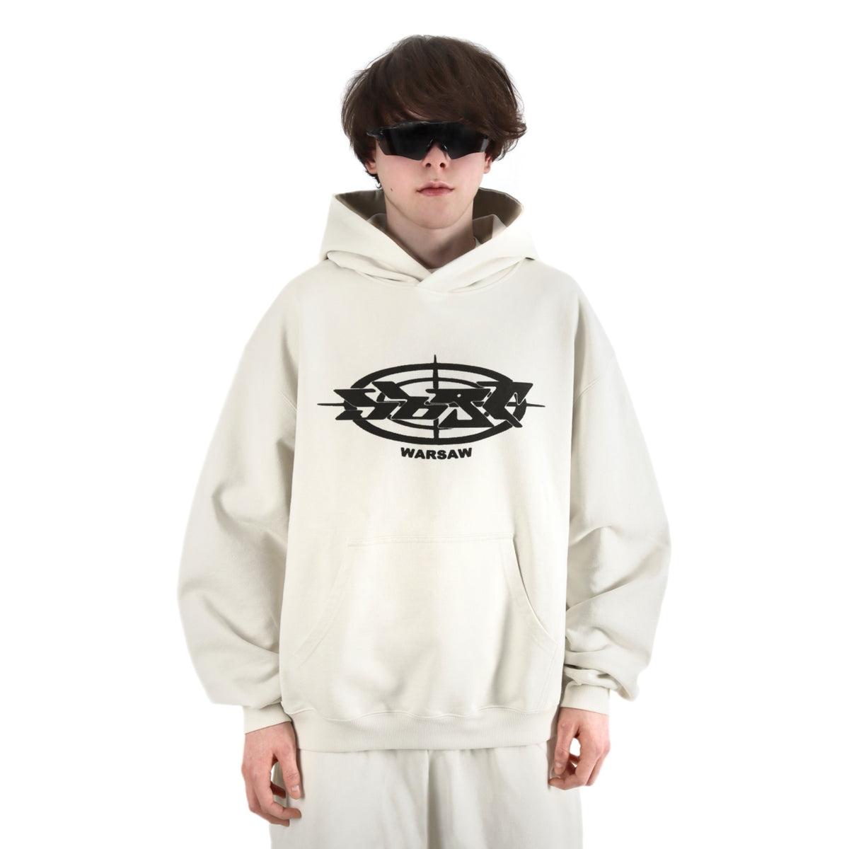 WARSAW Hoodie Vintage White