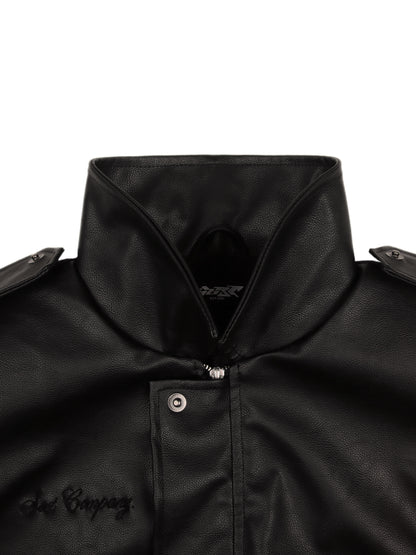 Rage Leather Jacket Black