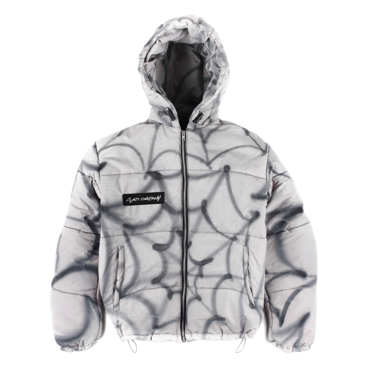 OG FLUFFY Plush Puffer Jacket Black