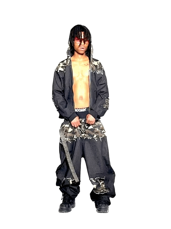 Camo Zip Jacket Dark Gray
