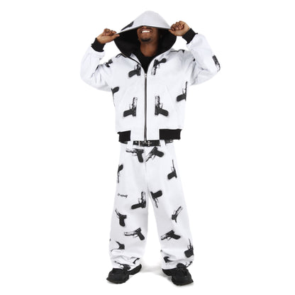 GLOCKS Full Zip Jacket White