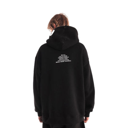 W.O.F. Full Zip Hoodie Black