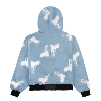 GLOCKS Full Zip Jacket Light Blue