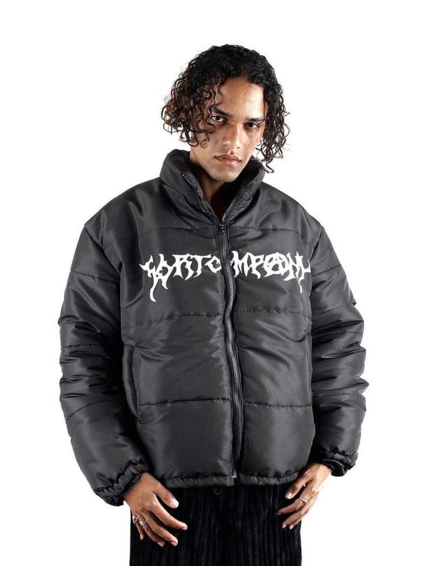 Punk Puffer Jacket Black