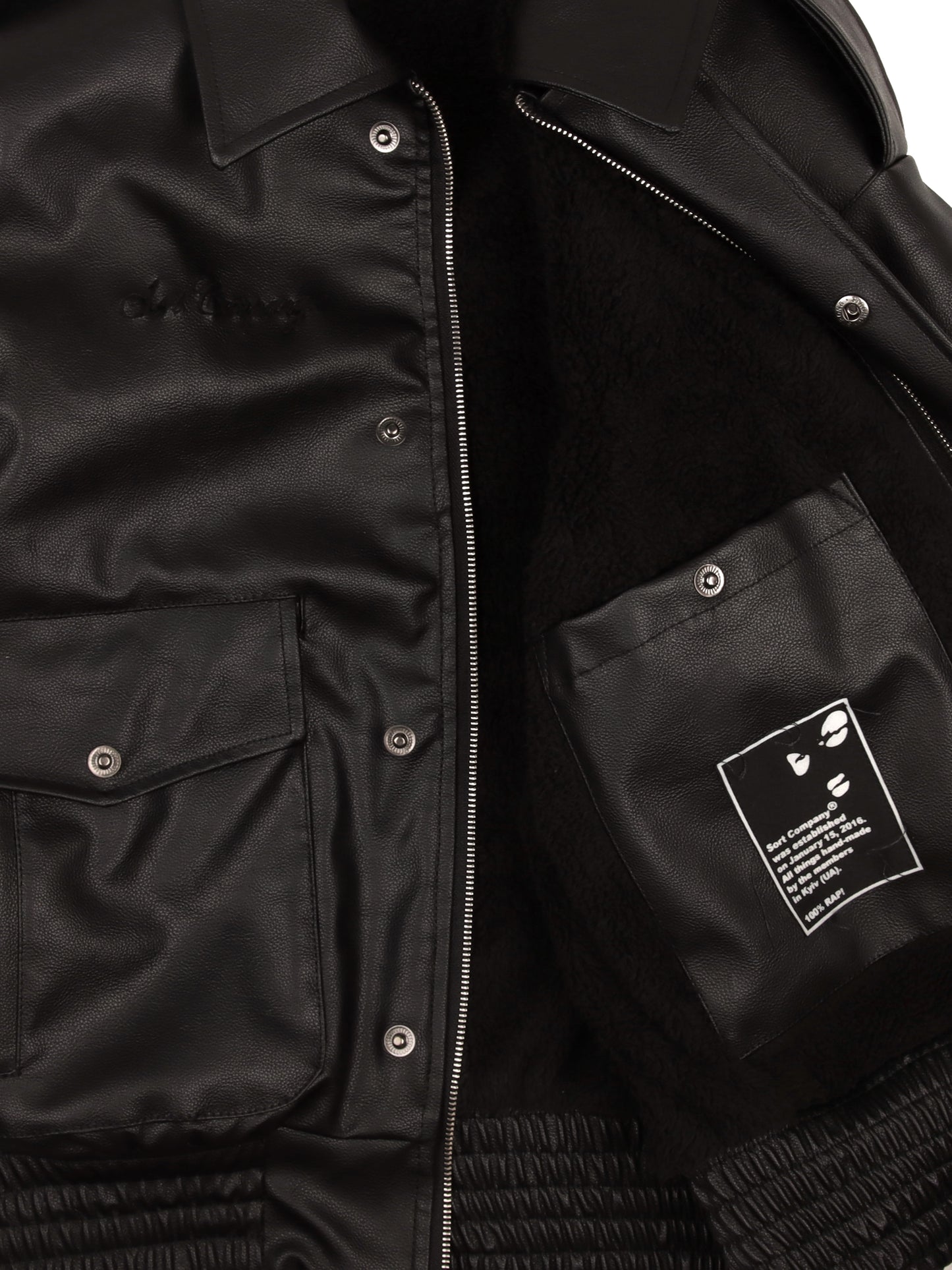 Rage Leather Jacket Black