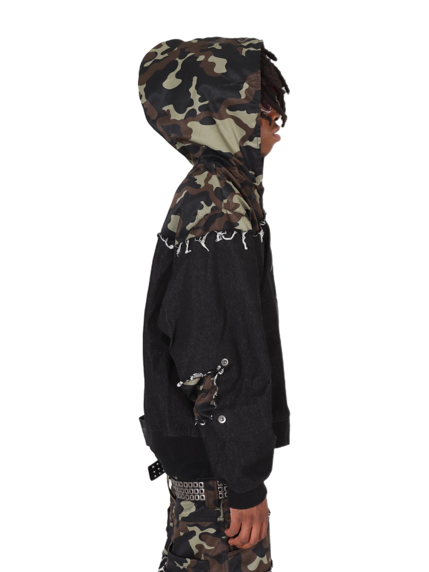 Camo Zip Jacket Dark Gray