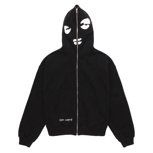 W.O.F. Full Zip Hoodie Black