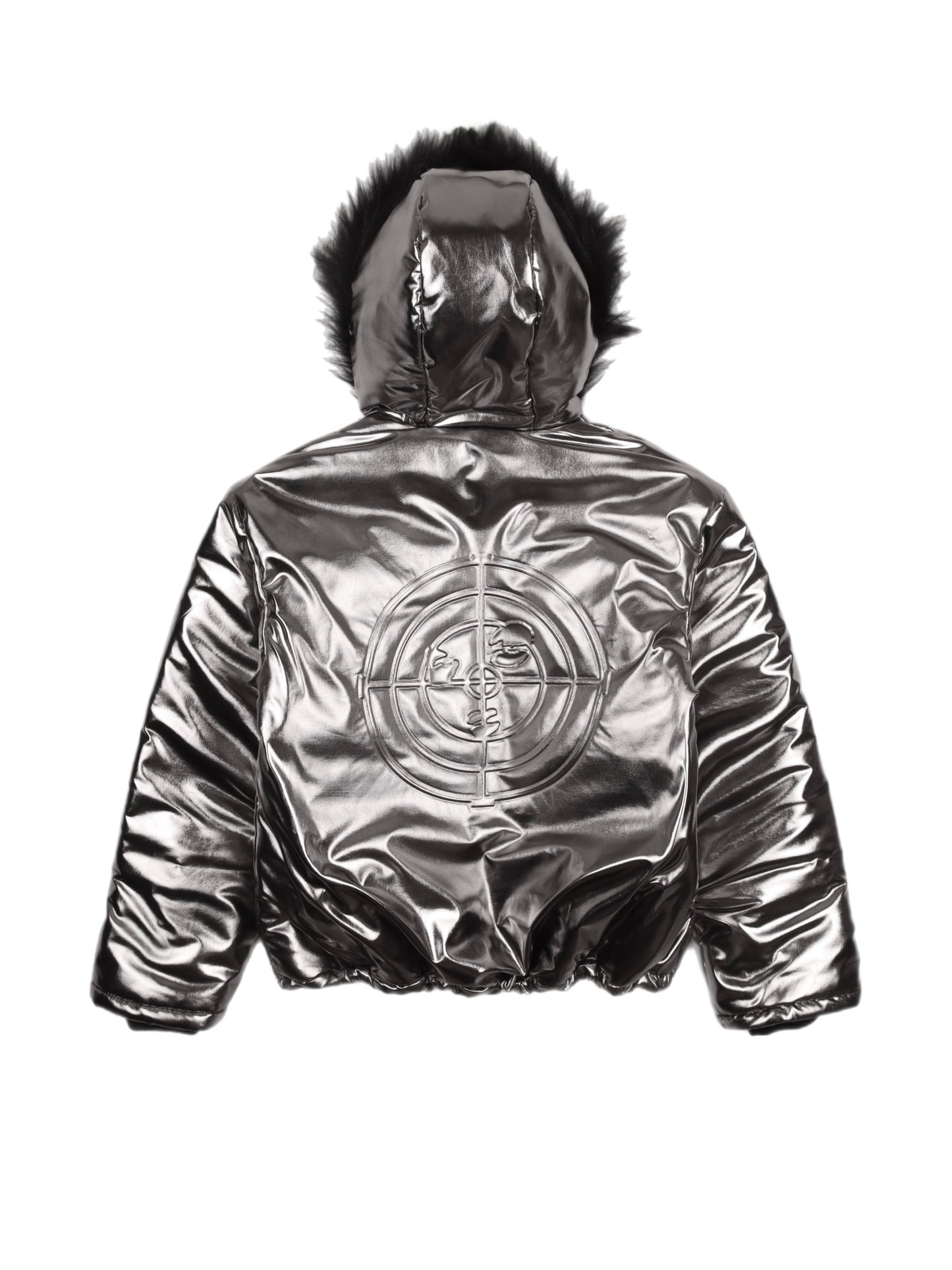 Chrome Puffer Jacket Silver