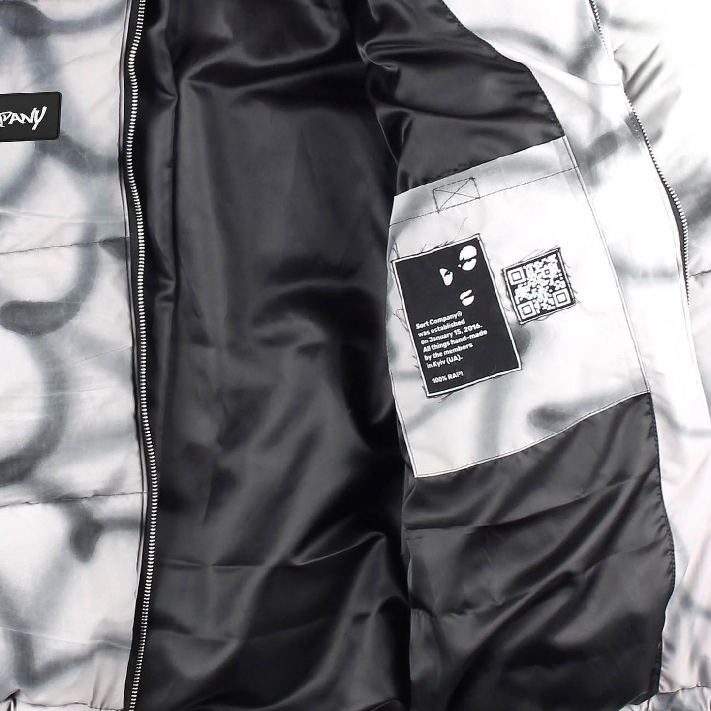 OG FLUFFY Plush Puffer Jacket Black