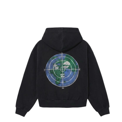 WORLDWIDE Zip Hoodie Black