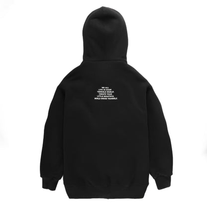 W.O.F. Full Zip Hoodie Black