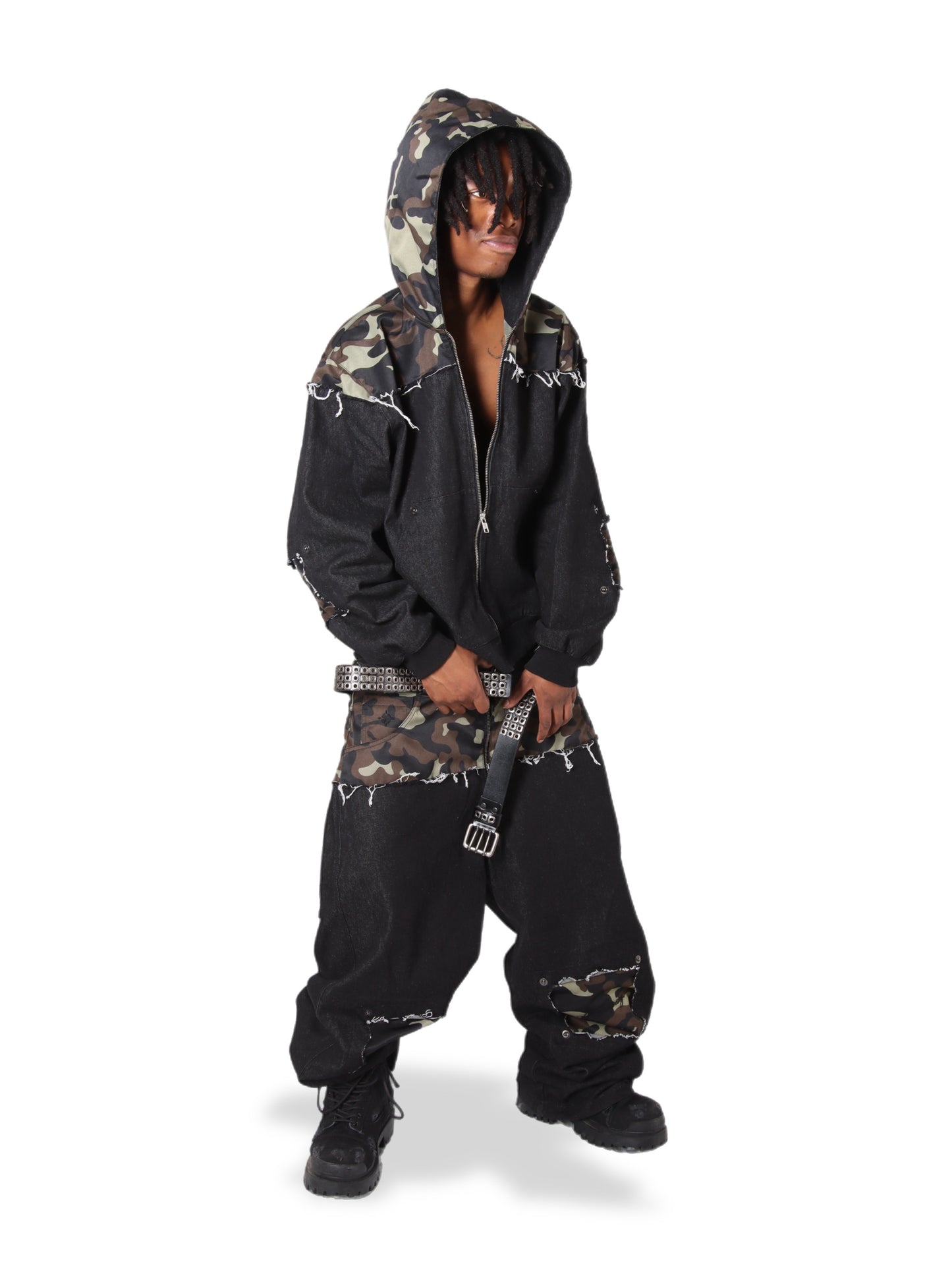 Camo Zip Jacket Dark Gray