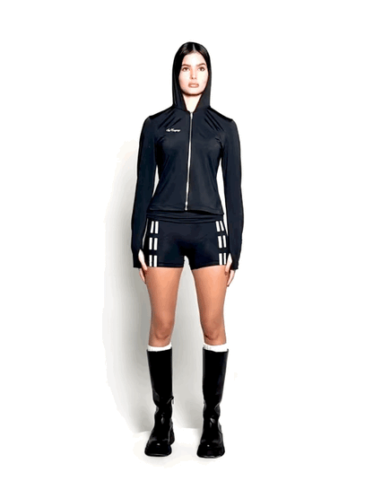 Way Suit (Slim Hoodie + Shorts) Black