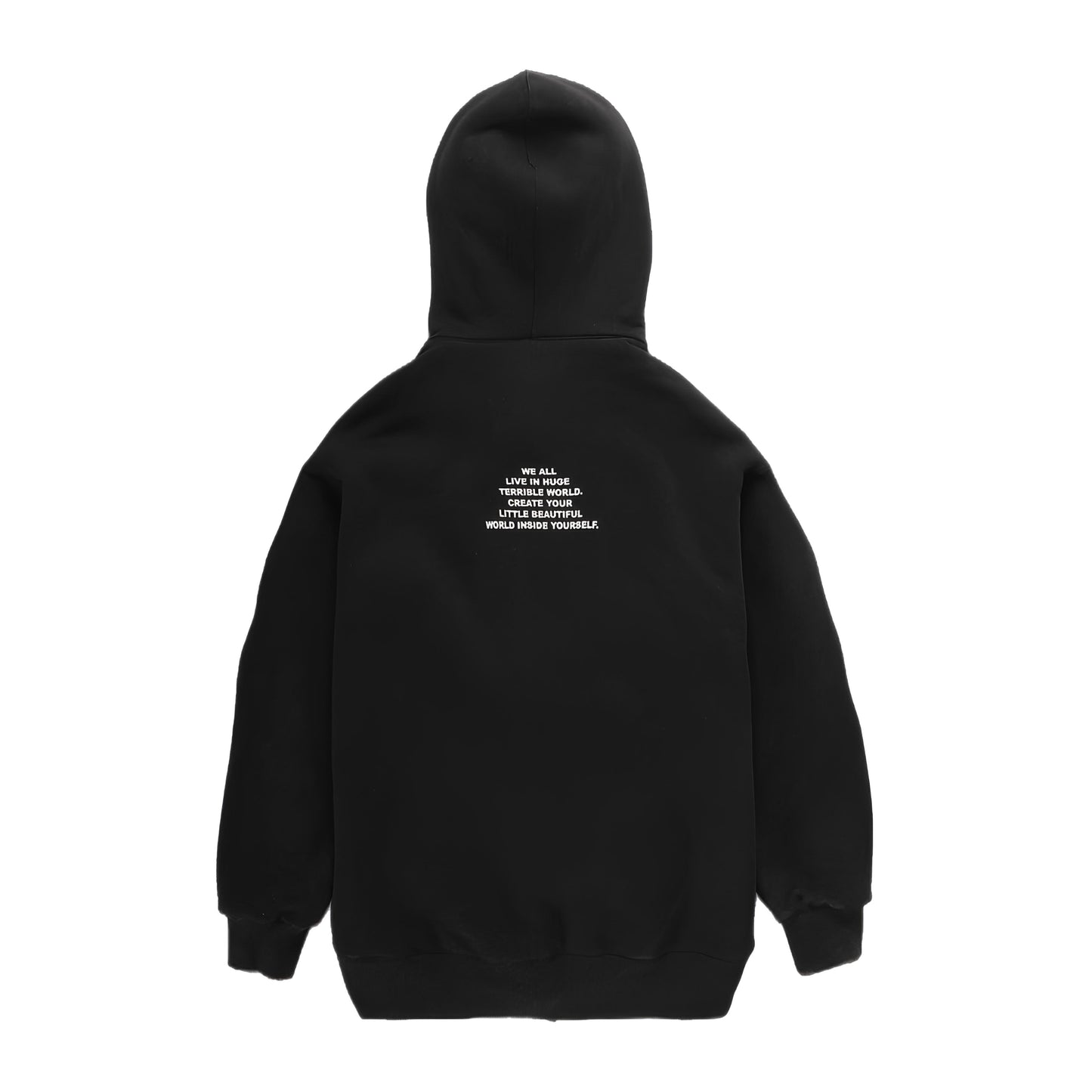 W.O.F. Full Zip Hoodie Black