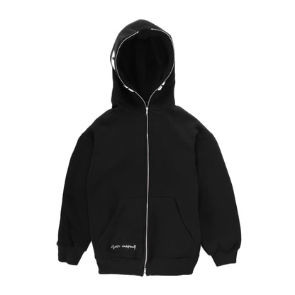 W.O.F. Full Zip Hoodie Black