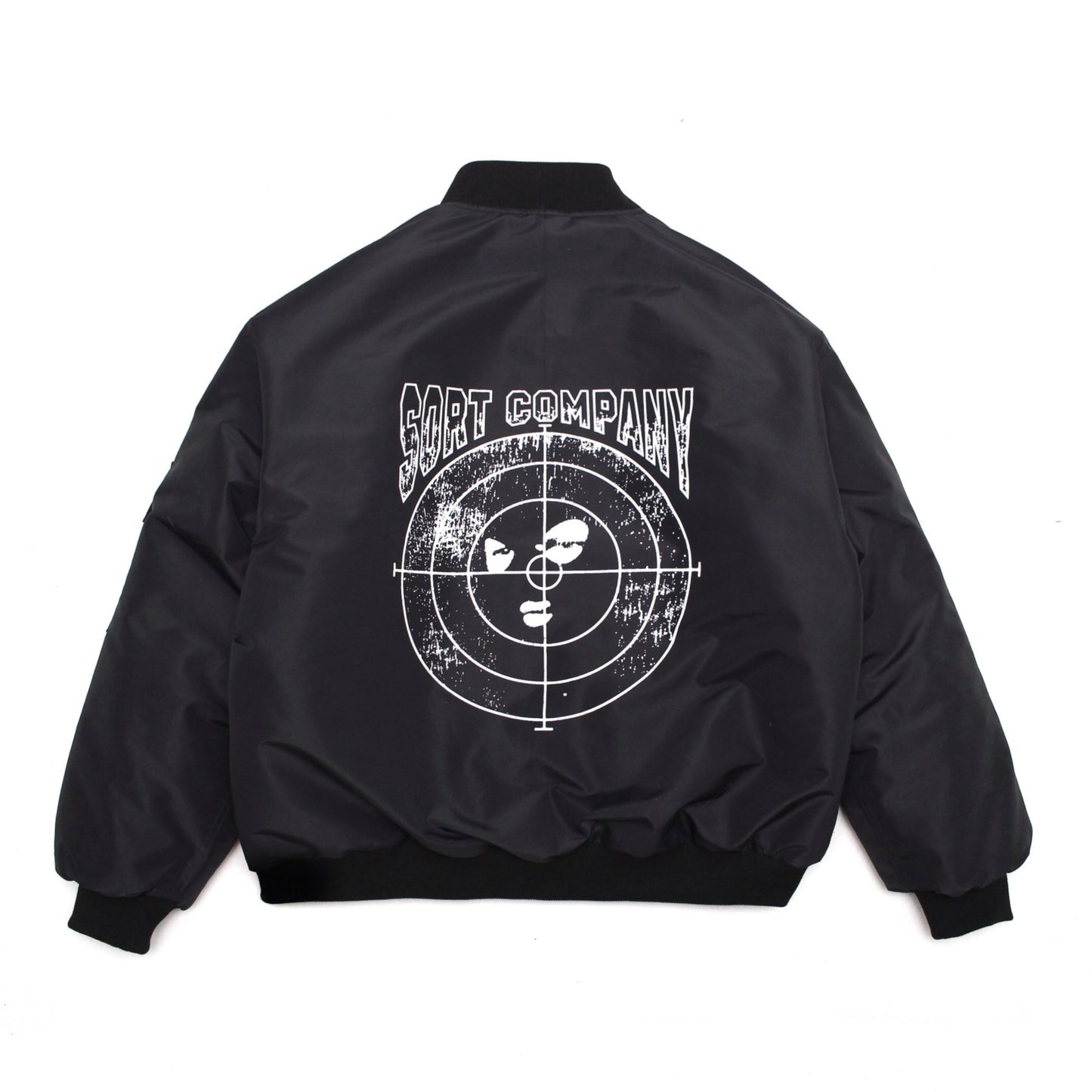 BIG T 2-sided Bomber Jacket Black/Light Gray