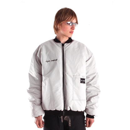 BIG T 2-sided Bomber Jacket Black/Light Gray