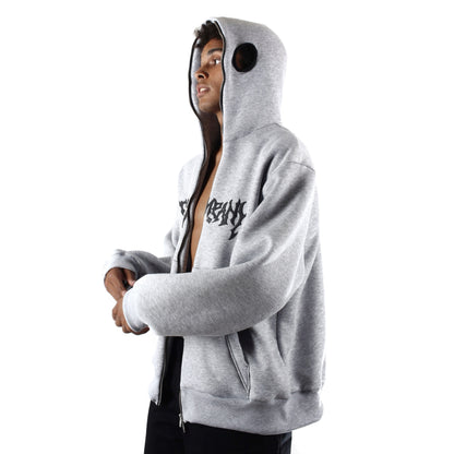 EYES Full Zip Hoodie Gray Marl