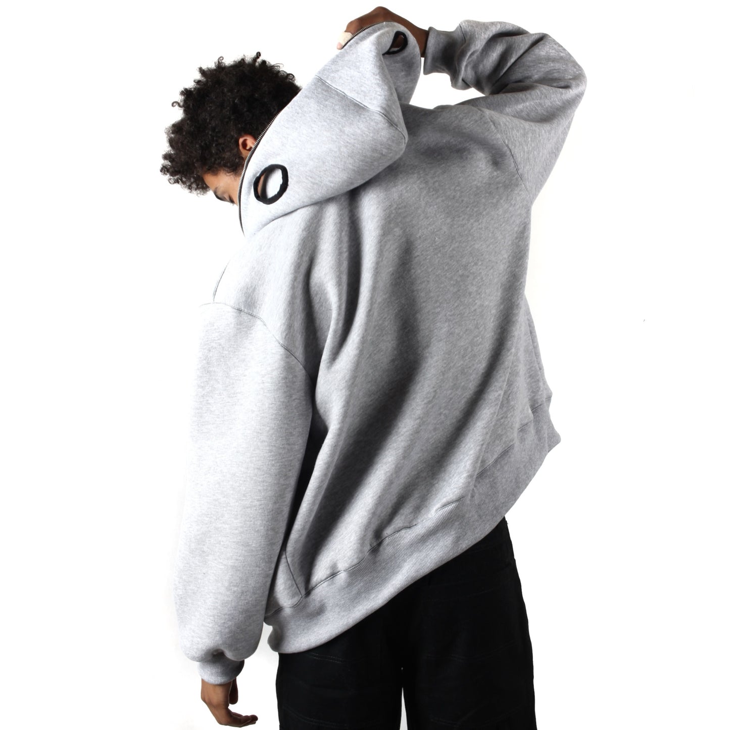 EYES Full Zip Hoodie Gray Marl