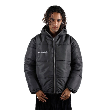 HIDDEN T Puffer Jacket Black