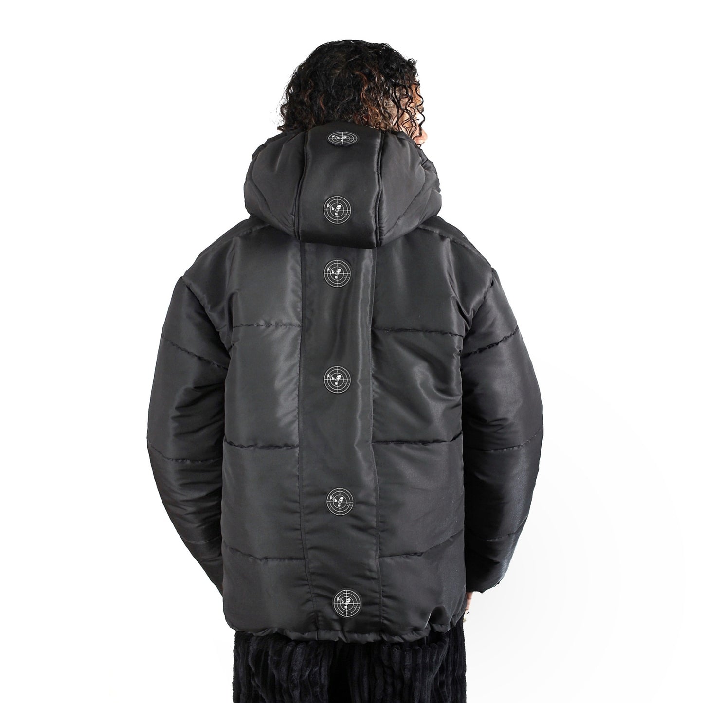 HIDDEN T Puffer Jacket Black