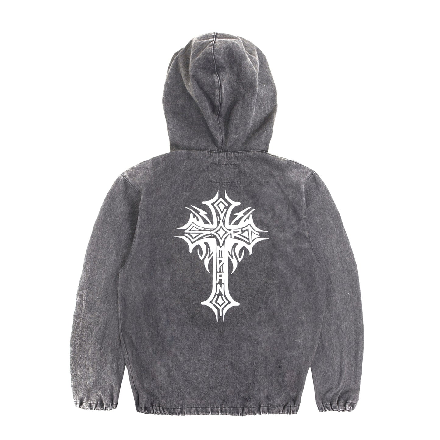 XCROSS T Washed Denim Hoodie Gray