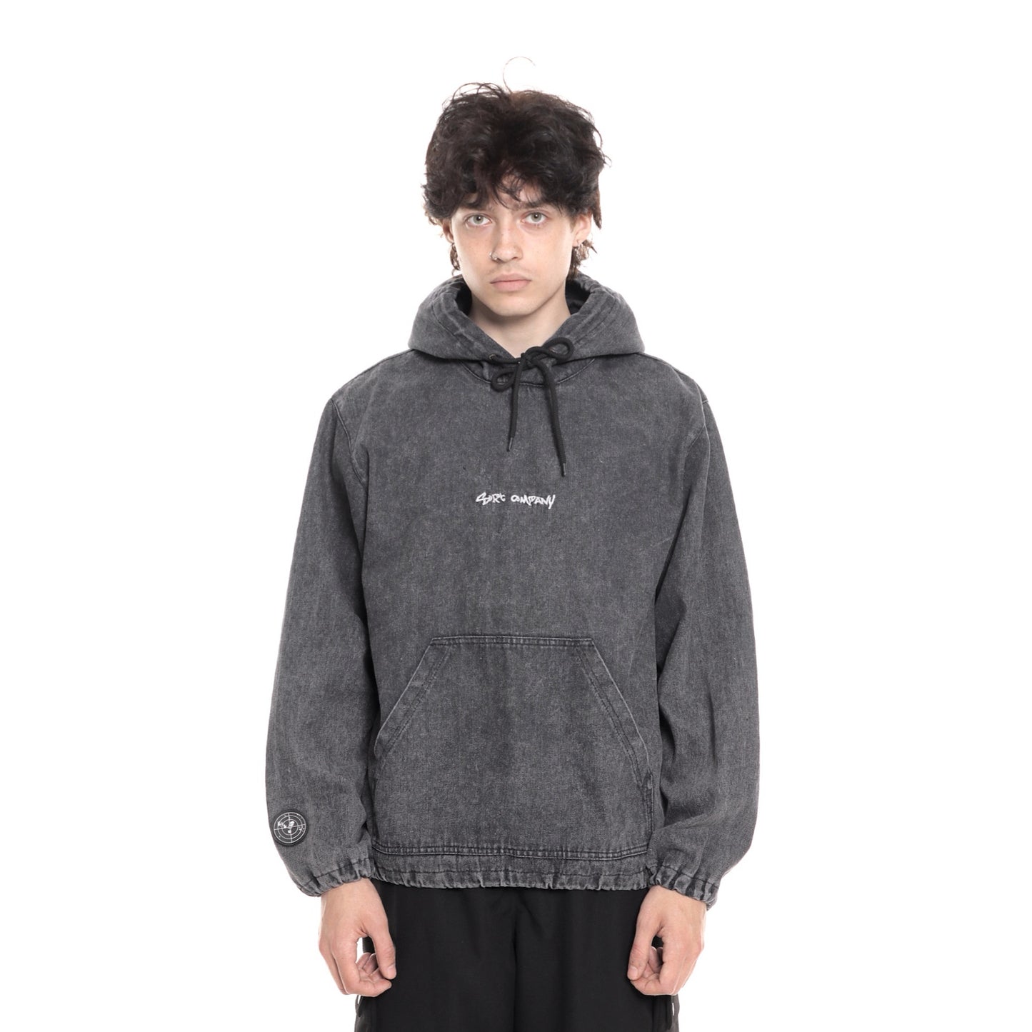 XCROSS T Washed Denim Hoodie Gray