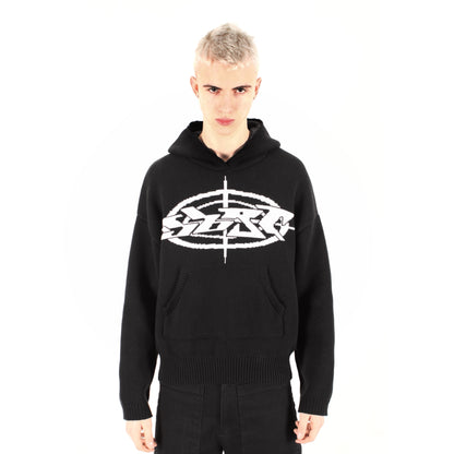 PUPPETS Knit Hoodie Black