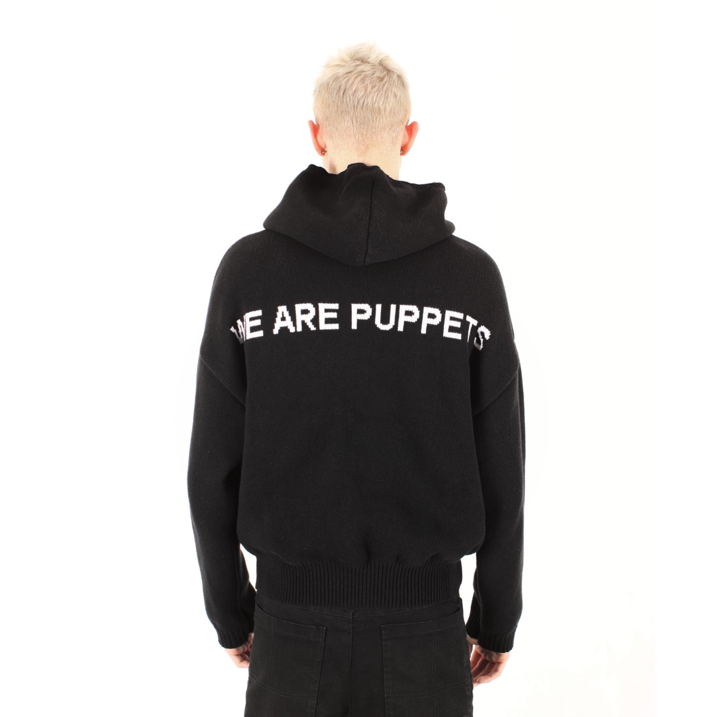 PUPPETS Knit Hoodie Black