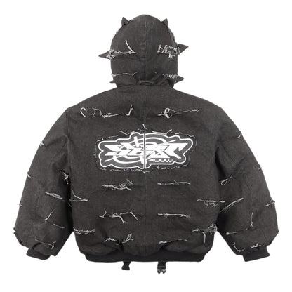 CHAÖS Bomber Puffer Jacket Dark Gray